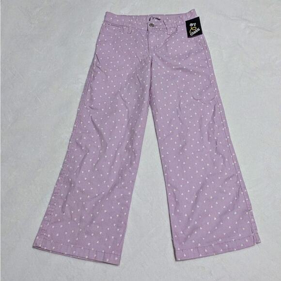 Purple White Heart Girl's Pants Size 12 - Picture 1 of 4